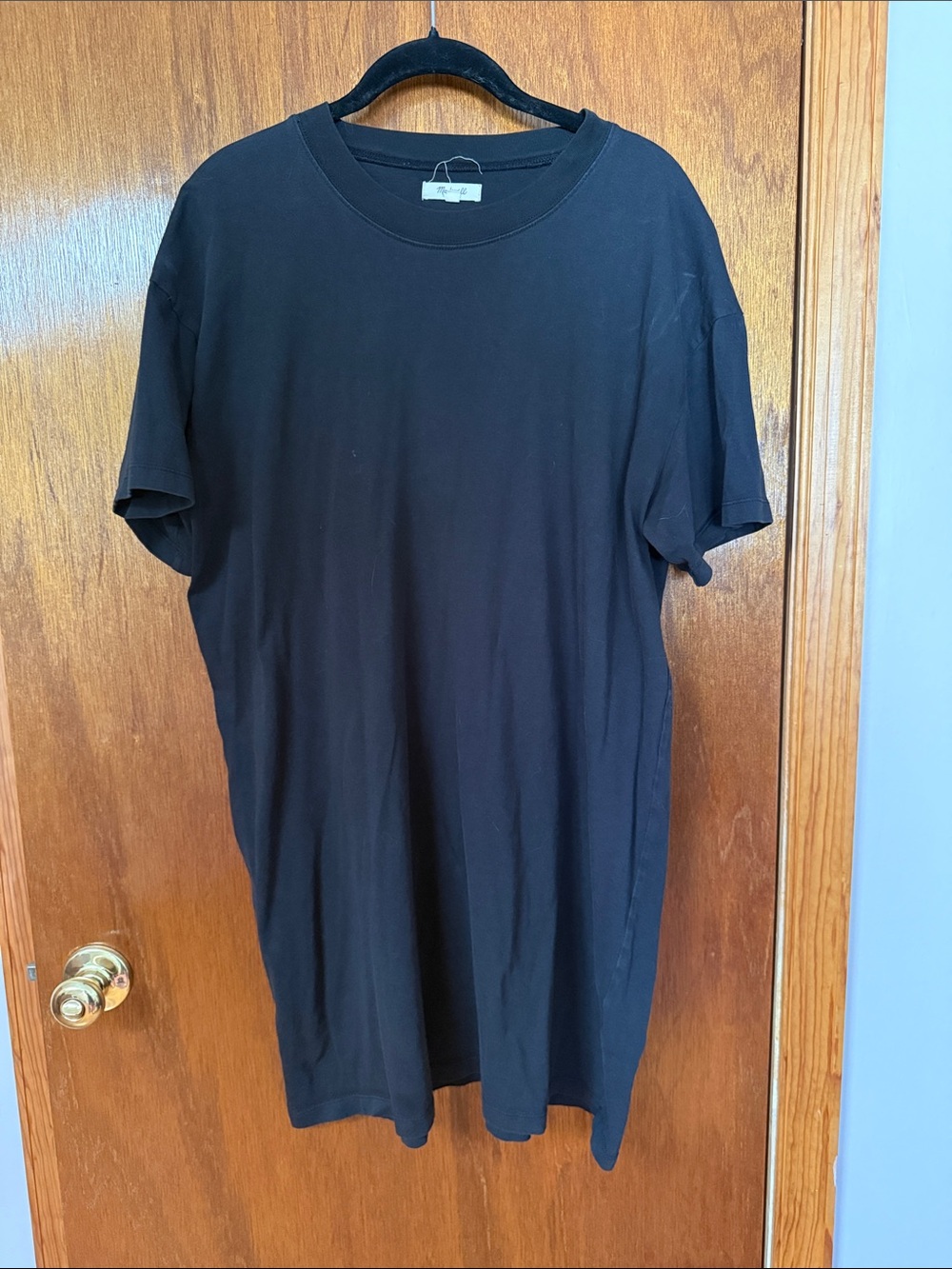 Madewell Black Short Sleeve Crew Tee Dress